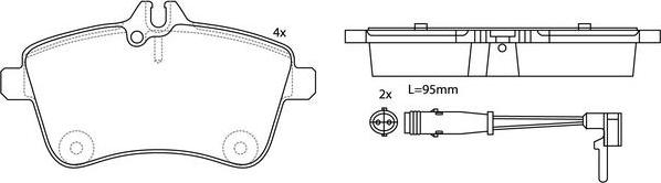 FIT FP1243E - Комплект спирачно феродо, дискови спирачки vvparts.bg