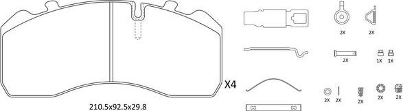 FIT FP1205 - Комплект спирачно феродо, дискови спирачки vvparts.bg