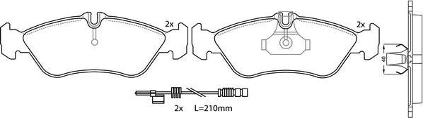 FIT FP1227E - Комплект спирачно феродо, дискови спирачки vvparts.bg