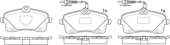 FIT FP2343E - Комплект спирачно феродо, дискови спирачки vvparts.bg