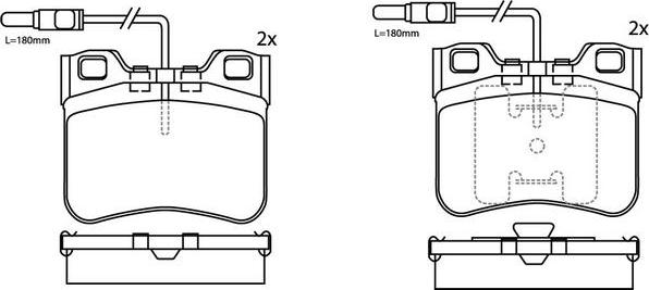 FIT FP2326E - Комплект спирачно феродо, дискови спирачки vvparts.bg