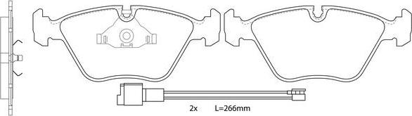 FIT FP2249E - Комплект спирачно феродо, дискови спирачки vvparts.bg