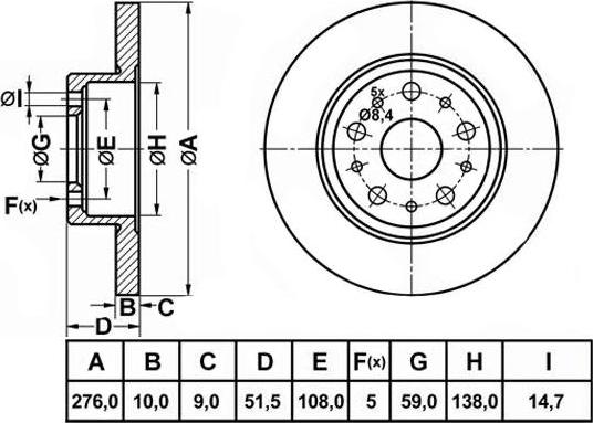 FIT FR0999 - Спирачен диск vvparts.bg