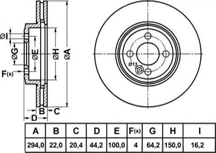 FIT FR0979V - Спирачен диск vvparts.bg