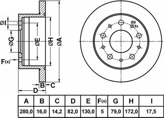 FIT FR0975 - Спирачен диск vvparts.bg