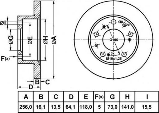 FIT FR0978 - Спирачен диск vvparts.bg