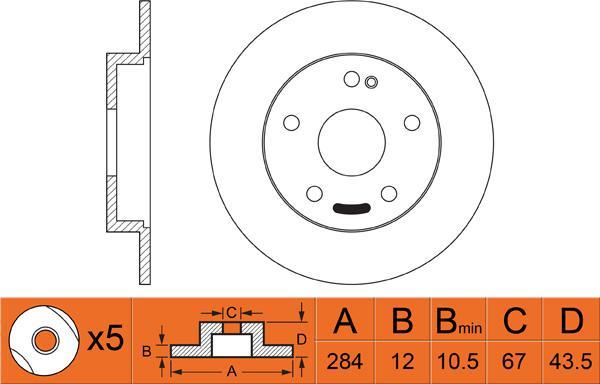 FIT FR0400 - Спирачен диск vvparts.bg