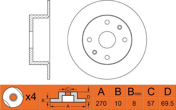 FIT FR0403 - Спирачен диск vvparts.bg