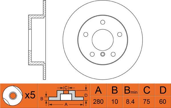 FIT FR0411 - Спирачен диск vvparts.bg