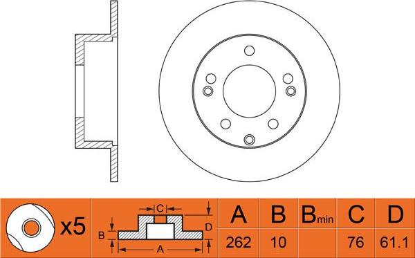 FIT FR0418 - Спирачен диск vvparts.bg