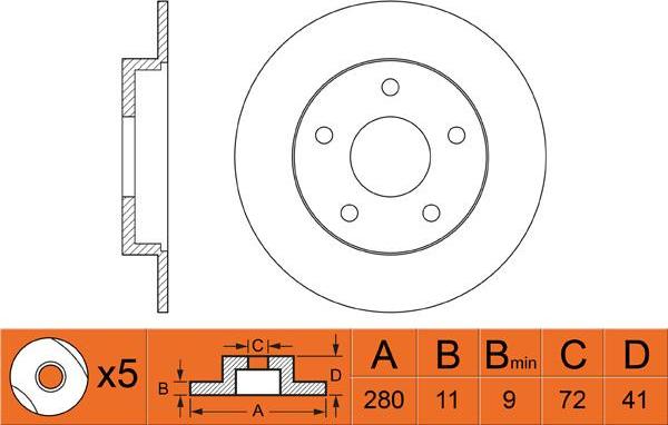 Febi Bilstein 32775 - Спирачен диск vvparts.bg