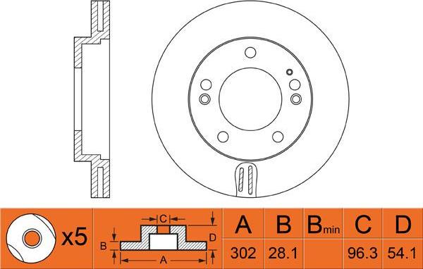 FIT FR0424V - Спирачен диск vvparts.bg