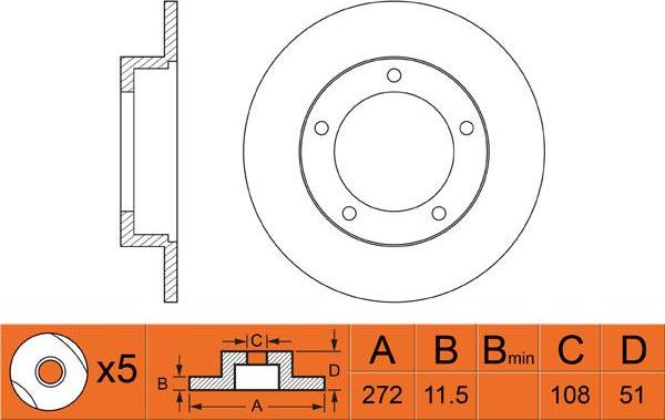 FIT FR0559 - Спирачен диск vvparts.bg