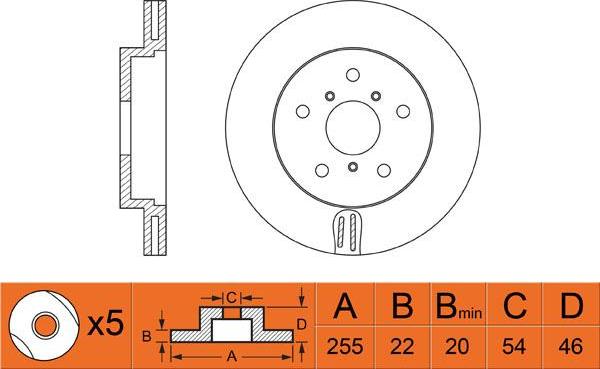 FIT FR0564V - Спирачен диск vvparts.bg