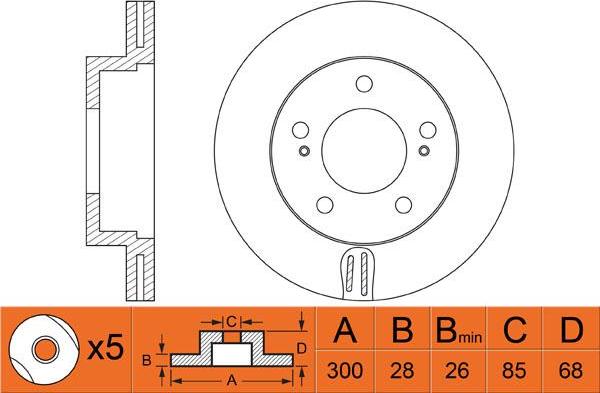 FIT FR0561V - Спирачен диск vvparts.bg