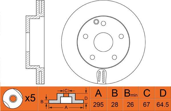 FIT FR0568V - Спирачен диск vvparts.bg