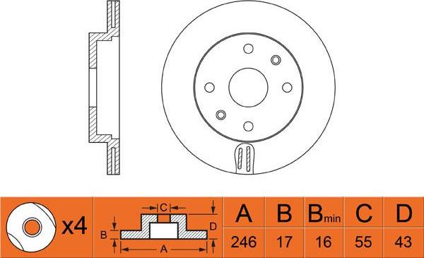 FIT FR0567V - Спирачен диск vvparts.bg