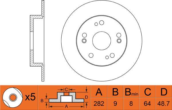 FIT FR0519 - Спирачен диск vvparts.bg