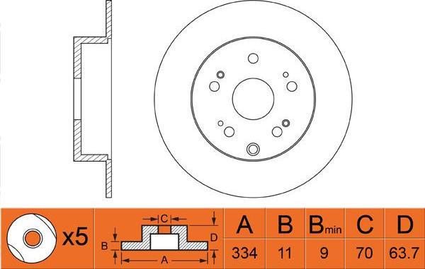 FIT FR0521 - Спирачен диск vvparts.bg