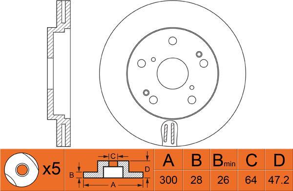 FIT FR0523V - Спирачен диск vvparts.bg