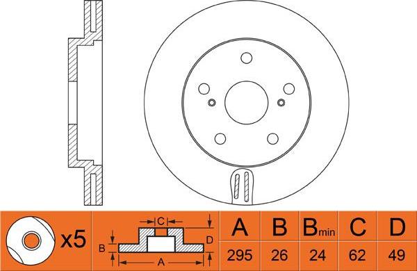 FIT FR0576V - Спирачен диск vvparts.bg