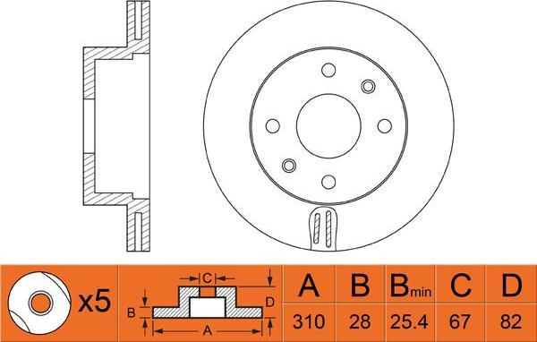 FIT FR0396V - Спирачен диск vvparts.bg