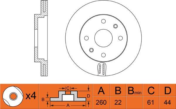 FIT FR0300V - Спирачен диск vvparts.bg