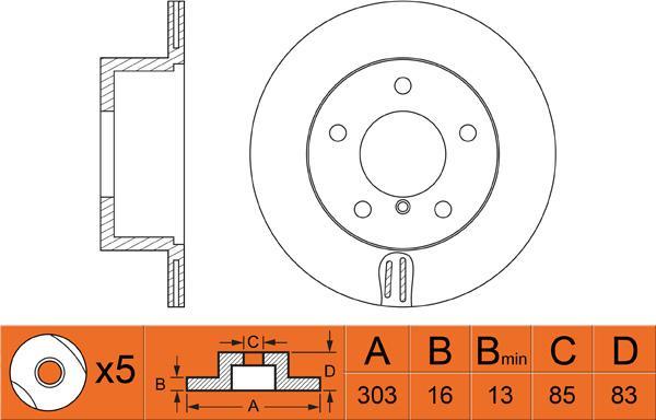 FIT FR0384V - Спирачен диск vvparts.bg