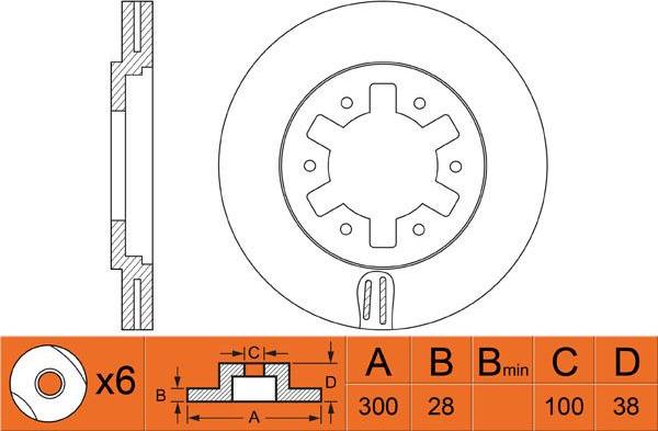 FIT FR0338V - Спирачен диск vvparts.bg