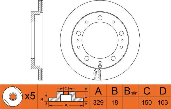 FIT FR0327V - Спирачен диск vvparts.bg