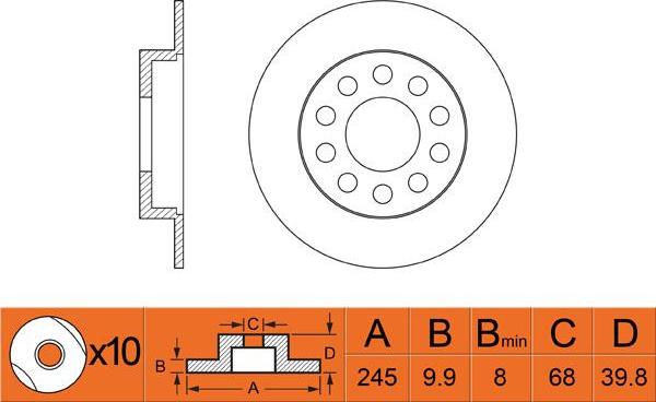 FIT FR0265 - Спирачен диск vvparts.bg