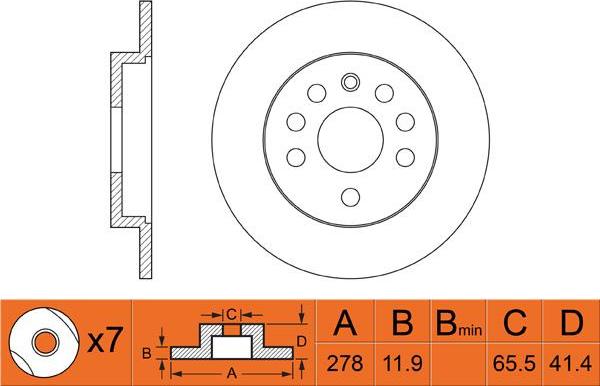 FIT FR0284 - Спирачен диск vvparts.bg