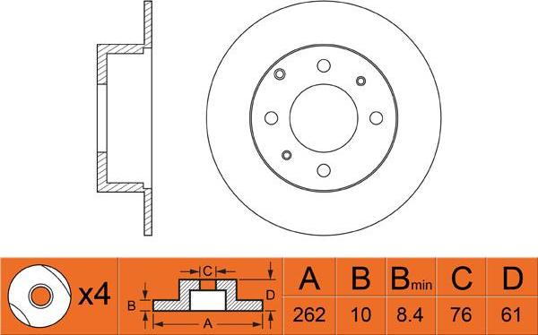 FIT FR0288 - Спирачен диск vvparts.bg