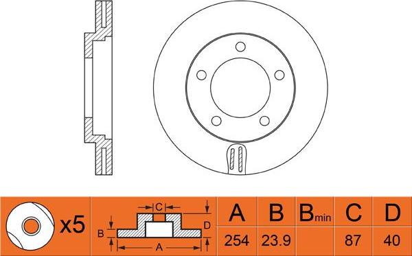 FIT FR0234V - Спирачен диск vvparts.bg