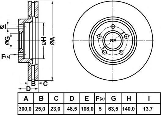 FIT FR0743V - Спирачен диск vvparts.bg