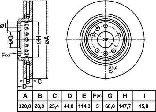 FIT FR1009V - Спирачен диск vvparts.bg