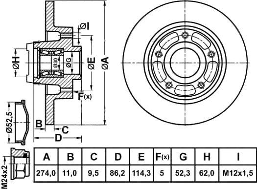 FIT FR1008H - Спирачен диск vvparts.bg