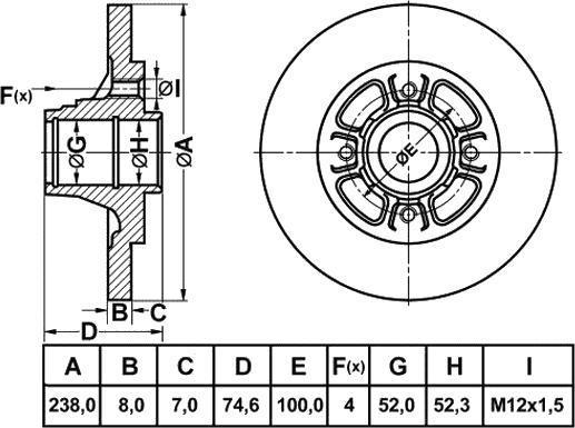 FIT FR1003 - Спирачен диск vvparts.bg