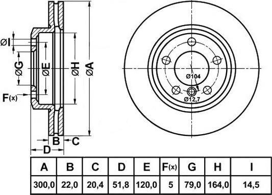 FIT FR1037V - Спирачен диск vvparts.bg