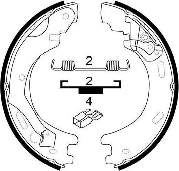 FIT FT0944 - Комплект спирачна челюст, ръчна спирачка vvparts.bg