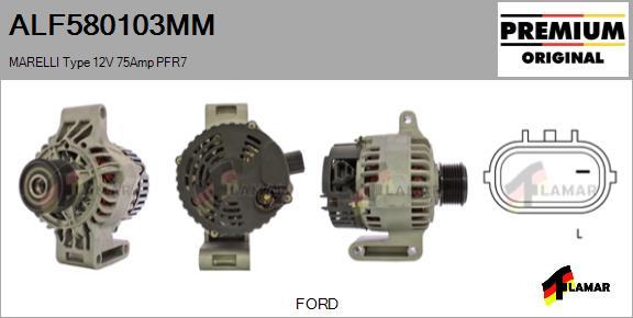 FLAMAR ALF580103MM
 - Генератор vvparts.bg