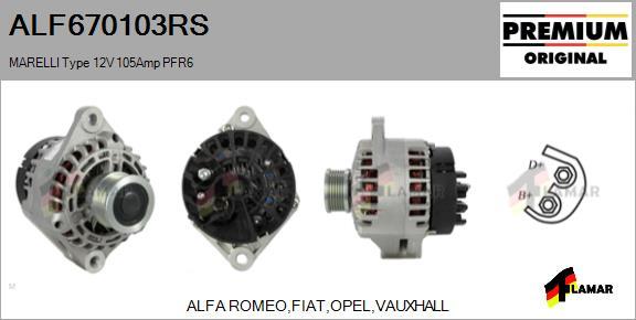 FLAMAR ALF670103RS - Генератор vvparts.bg