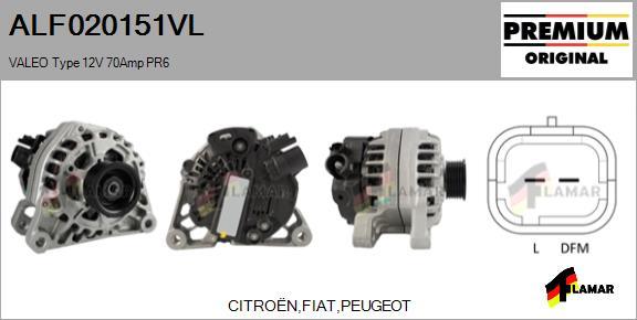 FLAMAR ALF020151VL - Генератор vvparts.bg