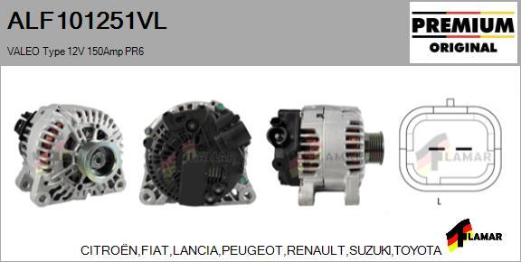 FLAMAR ALF101251VL - Генератор vvparts.bg