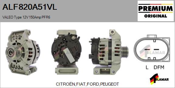 FLAMAR ALF820A51VL - Генератор vvparts.bg