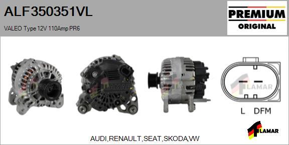 FLAMAR ALF350351VL - Генератор vvparts.bg