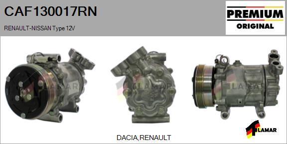 FLAMAR CAF130017RN - Компресор, климатизация vvparts.bg