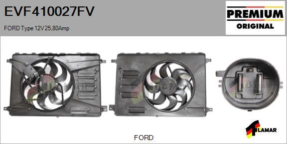 FLAMAR EVF410027FV - Електромотор, вентилатор на радиатора vvparts.bg