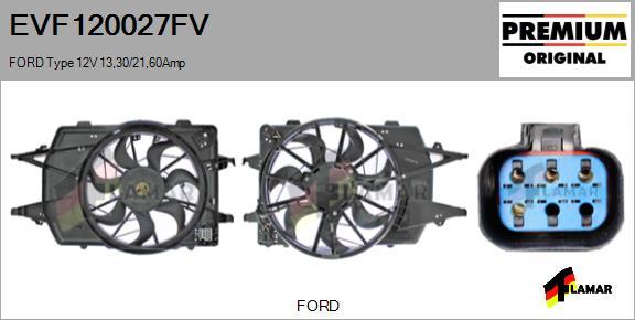 FLAMAR EVF120027FV - Електромотор, вентилатор на радиатора vvparts.bg