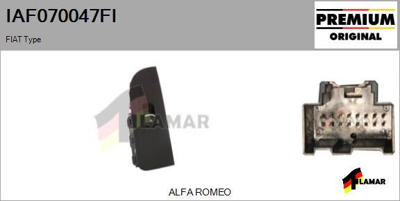 FLAMAR IAF070047FI
 - Ключ(бутон), стъклоповдигане vvparts.bg